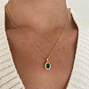 Alloy Rhinestone Sun Pendant Necklaces for Women WGC77A0-02-1