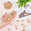 78Pcs 26 Styles Undyed Wood Beads WOOD-HY0001-08-3