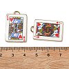 Printed Alloy Enamel Pendants ENAM-P265-01G-M-3