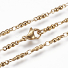 304 Stainless Steel Chain Necklaces STAS-P164-24-3