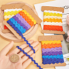 4 Cards 2 Styles  Polyester Wavy Fringe Trim Ribbon DIY-GF0009-48B-3