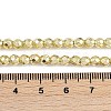 Baking Paint Electroplated Synthetic Non-magnetic Hematite Beads Strands G-H072-A01-01E-4