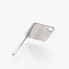 Brass Stud Earring Findings KK-N186-60P-3