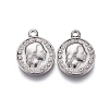 Tarnish Resistant 304 Stainless Steel Coin Charms STAS-F207-07P-1