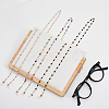 3Pcs 3 Color Plastic Round Beaded Eyeglasses Chains AJEW-GL0001-64-4