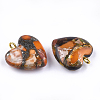 Assembled Bronzite and Imperial Jasper Pendants X-G-T111-04F-3