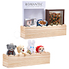 Rectangle Wooden Action Figures Display Stands AJEW-WH0460-089-1