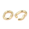 Brass Twister Clasps KK-F821-02G-3