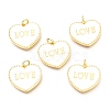 Brass Enamel Pendants X-KK-B027-03G-D-1