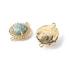 Natural Amazonite Faceted Connector Charms G-H323-03G-12-2