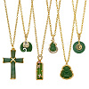 6Pcs Brass Chains Necklaces NJEW-OC00007-1