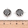Polymer Clay Beads with CCB Plastic Frame Connector Charms CLAY-T022-35M-02-3