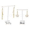 T Bar Organic Glass Earring Display Stand X-EDIS-G001-01-1