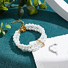 2Pcs 2 Colors Platinum Plated 925 Sterling Silver Rhinestone Twister Clasps STER-UN0001-05-2