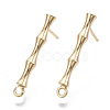Brass Stud Earring Findings KK-N230-08G-NF-1