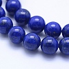 Natural Lapis Lazuli Beads Strands G-P342-01-8mm-AA-3
