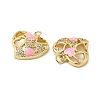 Real 18K Gold Plated Brass Micro Pave Clear Cubic Zirconia Pendants KK-E068-VB214-1-2