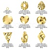 16Pcs 8 Style 201 Stainless Steel Pendants DIY-FS0005-37G-4