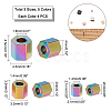60Pcs 15 Style PVD Vacuum Plating 304 Stainless Steel Spacer Beads STAS-UN0022-40-3