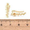 Brass Micro Pave Cubic Zirconia Stud Crawler Earrings LS-KK-CBAA351-03G-5