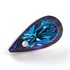 Embossed Glass Rhinestone Pendants GLAA-J101-06A-001BB-4