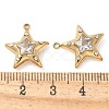 304 Stainless Steel with Rhinestone Charms STAS-Q345-13G-3