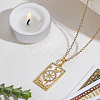 Brass with Cubic Zirconia Pendants Necklaces NJEW-LP0001-45M-G-3