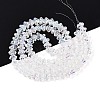 Electroplate Transparent Glass Beads Strands EGLA-N055-03A-12-1