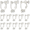 20Pcs Brass Screw Clip-on Earring Converters Findings KK-SC0004-79-1