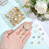 240Pcs 4 Colors Brass Fancy Bead Caps KK-PA0001-27-3