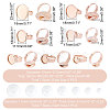14Pcs Flat Round Adjustable 304 Stainless Steel Finger Rings Components DIY-UN0002-75-5