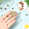 12Pcs 12 Styles Round Natural Mixed Gemstone Charms PALLOY-SW00151-5