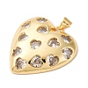 Brass Micro Pave Cubic Zirconia Pendants KK-U076-16G-01-2