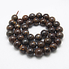 Natural Bronzite Beads Strands G-G212-8mm-42-2