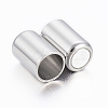 Smooth 304 Stainless Steel Magnetic Clasps with Glue-in Ends STAS-H402-22P-5mm-2
