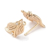 Brass with Clear Cubic Zirconia Stud Earring Findings KK-G491-57A-G-2