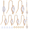 12Pcs Brass with Cubic Zirconia Earring Hooks DIY-CN0002-83-1