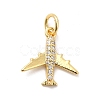 Rack Plating Brass Micro Pave Cubic Zirconia Charms KK-K270-39G-1