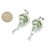 Jellyfish 304 Stainless Steel Shell Pearl Dangle Stud Earrings EJEW-TA00773-01-4