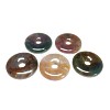 Donut/Pi Disc Natural Gemstone Pendants G-L234-40mm-12-2