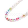 Glass Seed Beaded Elastic Waist Bead Chains NJEW-C00021-6