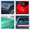 Plastic Reflective Vinyl Car Stickers STIC-WH0036-024-5