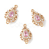 3Pcs Brass Micro Pave Cubic Zirconia Links Connectors KK-YW0003-49LG-02-1
