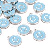 Platinum Plated Alloy Enamel Charms ENAM-S118-04C-P-4