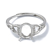 Adjustable 925 Sterling Silver 4 Prongs Ring Settings STER-K179-26P-2
