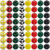 200Pcs 8 Styles Christmas Theme Wooden Beads WOOD-PA0001-09-7