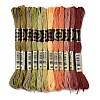 12 Skeins 12 Colors 6-Ply Polyester Embroidery Floss OCOR-M009-01B-15-1