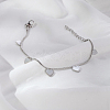 Elegant Stainless Steel Heart Charm Bracelets YI5827-1-1