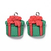 Christmas Opaque Resin Pendants RESI-G028-02P-2