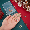 8Pcs 4 Styles Christmas Themed Brass Micro Pave Clear Cubic Zirconia Pendants ZIRC-BBC0002-82-3